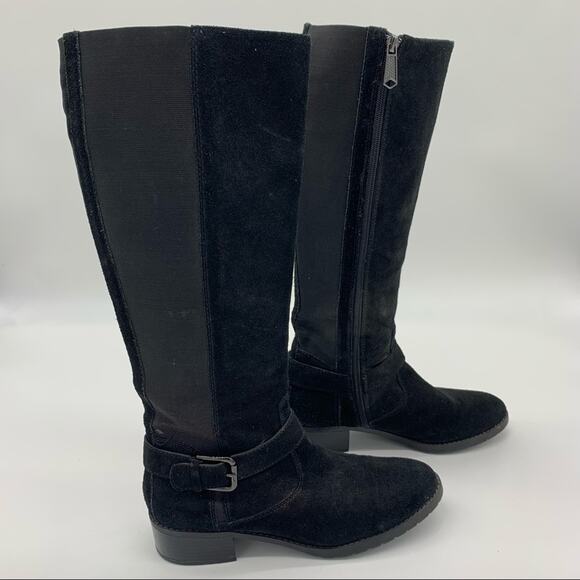 Donald Pliner Beso Black Suede Stretch Boot-8.5 - Picture 4 of 10